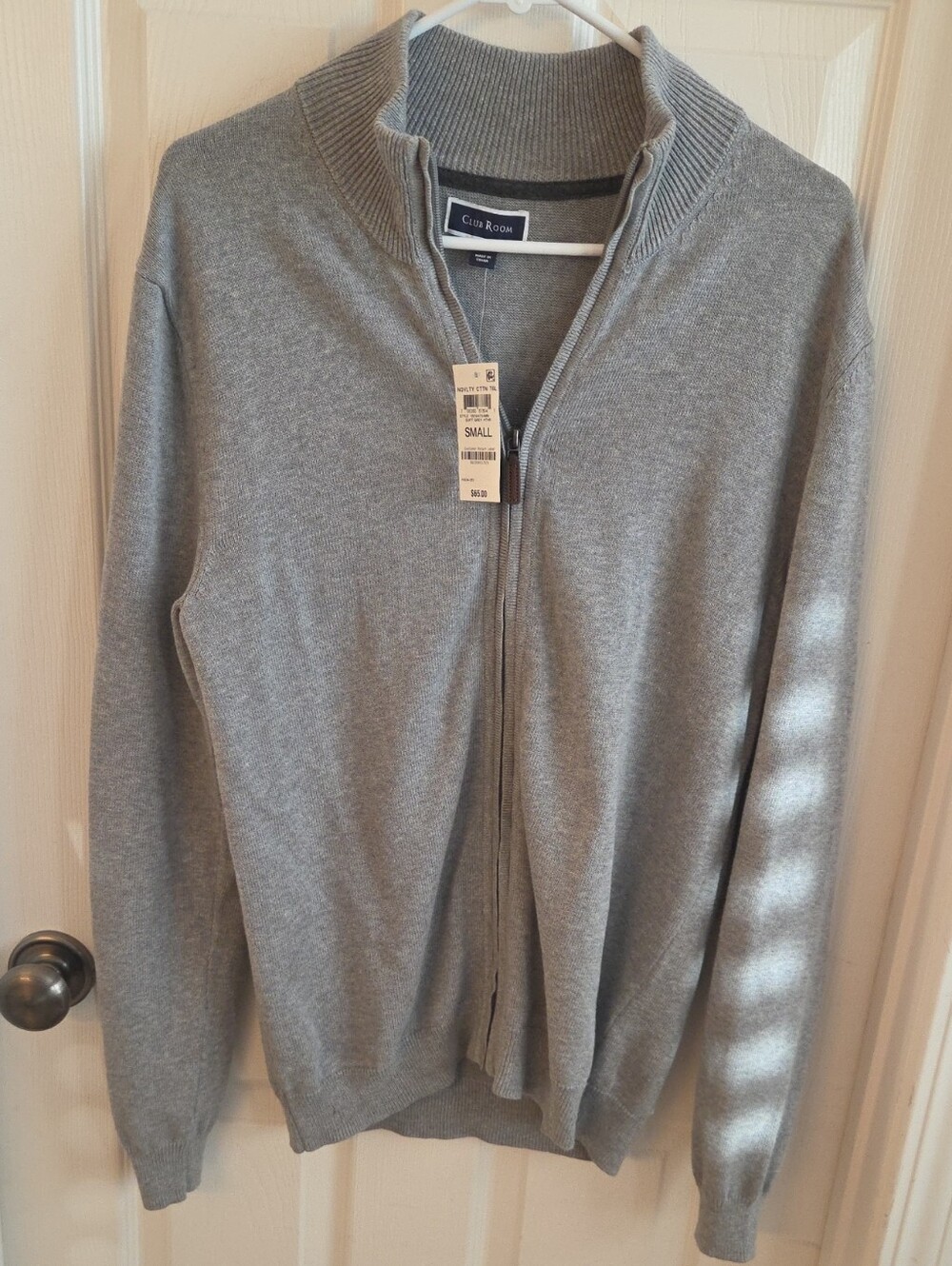 Club Room Gray Full-Zip Men’s Sweater Jacket